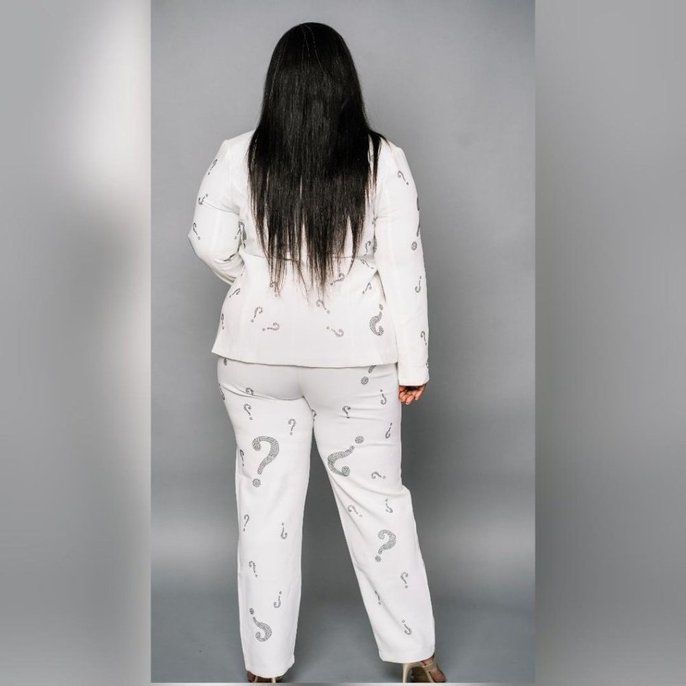 L'atiste  Pantsuit with Rhinestone Questionmarks - Picture 4 of 11
